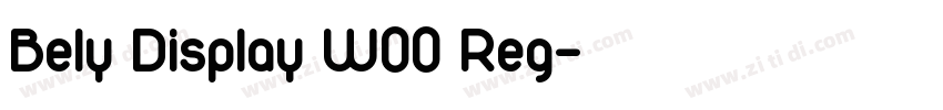 Bely Display W00 Reg字体转换
